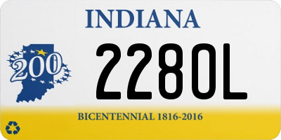 IN license plate 228OL