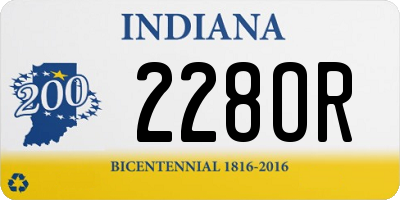 IN license plate 228OR