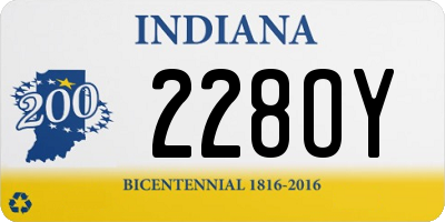 IN license plate 228OY