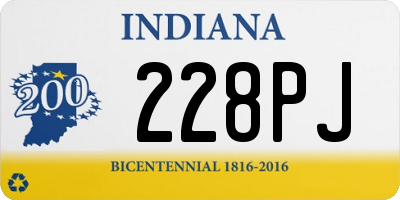 IN license plate 228PJ