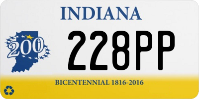 IN license plate 228PP