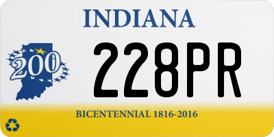 IN license plate 228PR