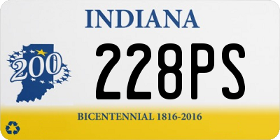 IN license plate 228PS