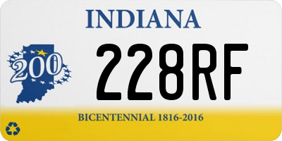 IN license plate 228RF