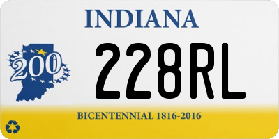IN license plate 228RL
