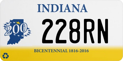 IN license plate 228RN