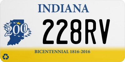 IN license plate 228RV