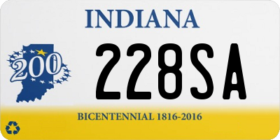 IN license plate 228SA