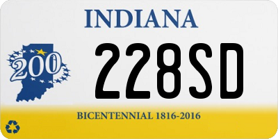 IN license plate 228SD