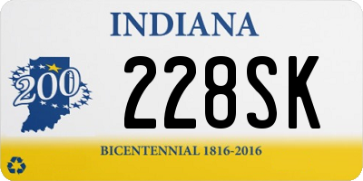 IN license plate 228SK