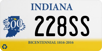 IN license plate 228SS