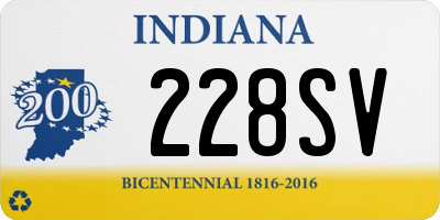 IN license plate 228SV