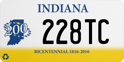 IN license plate 228TC