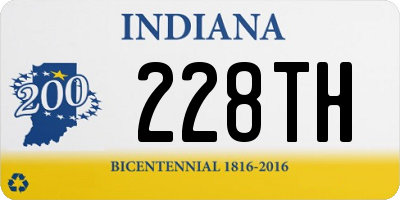 IN license plate 228TH