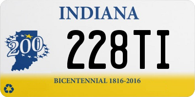 IN license plate 228TI