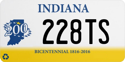 IN license plate 228TS