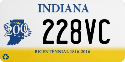 IN license plate 228VC