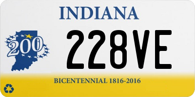 IN license plate 228VE