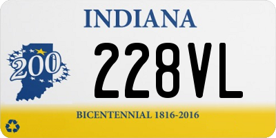 IN license plate 228VL