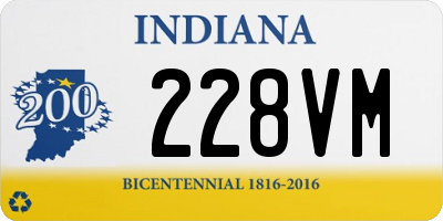 IN license plate 228VM