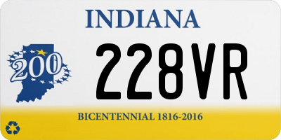 IN license plate 228VR