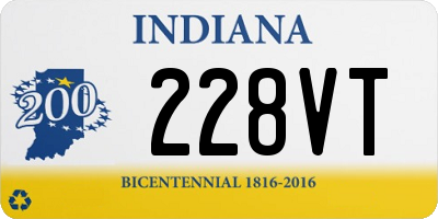 IN license plate 228VT