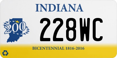 IN license plate 228WC