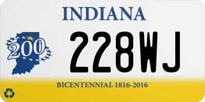 IN license plate 228WJ