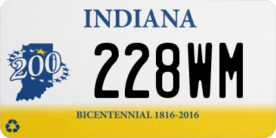 IN license plate 228WM