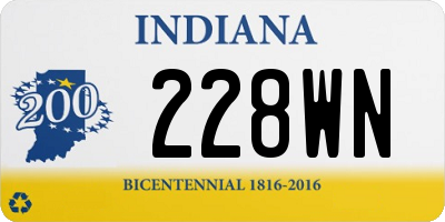 IN license plate 228WN