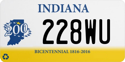 IN license plate 228WU