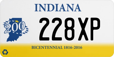 IN license plate 228XP