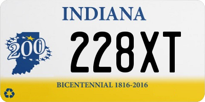 IN license plate 228XT