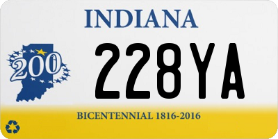 IN license plate 228YA