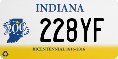 IN license plate 228YF