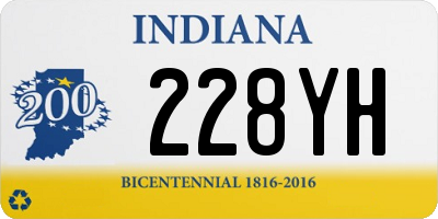 IN license plate 228YH