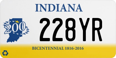 IN license plate 228YR