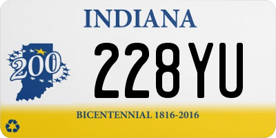 IN license plate 228YU