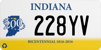 IN license plate 228YV