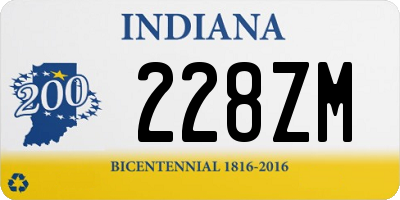 IN license plate 228ZM