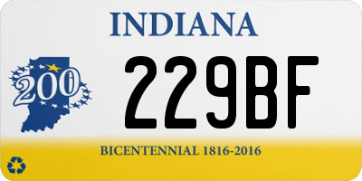 IN license plate 229BF