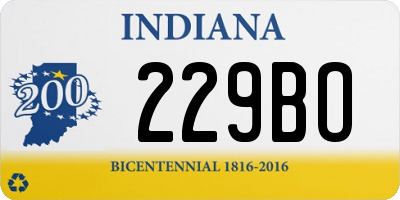 IN license plate 229BO