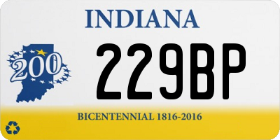 IN license plate 229BP