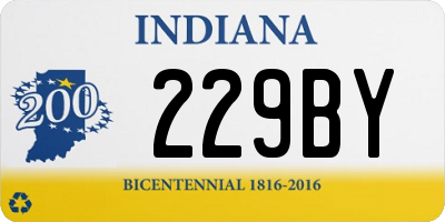 IN license plate 229BY