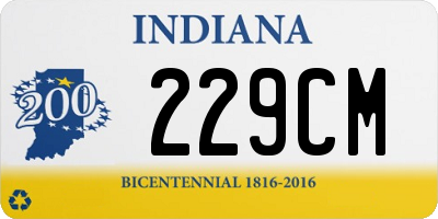 IN license plate 229CM