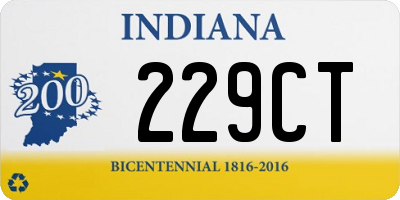 IN license plate 229CT