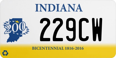 IN license plate 229CW