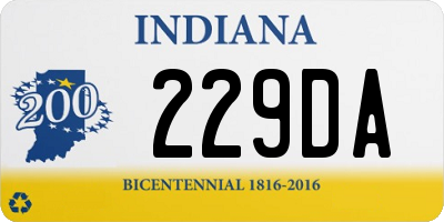 IN license plate 229DA