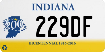 IN license plate 229DF