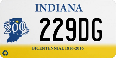 IN license plate 229DG